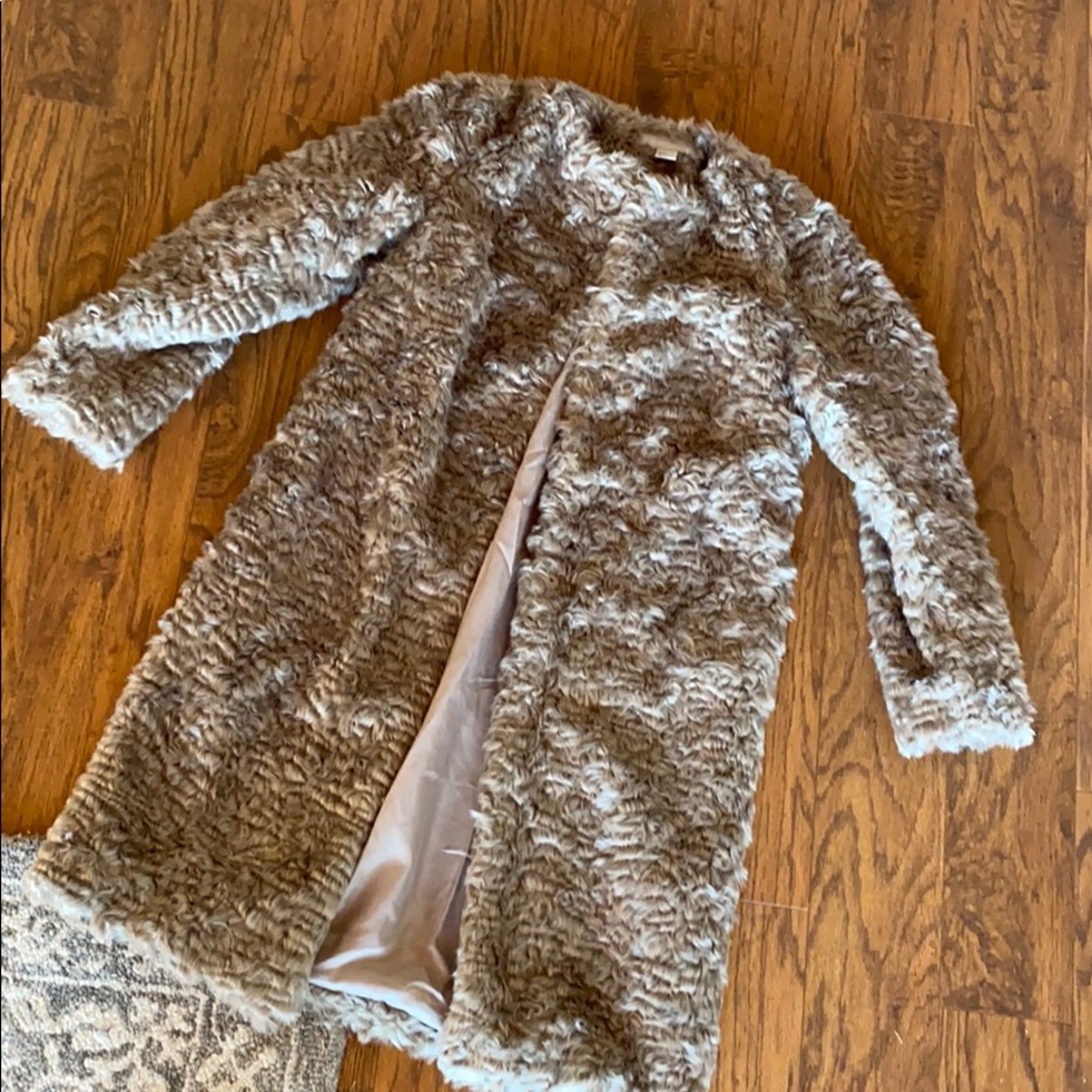 Curly faux fur jacket